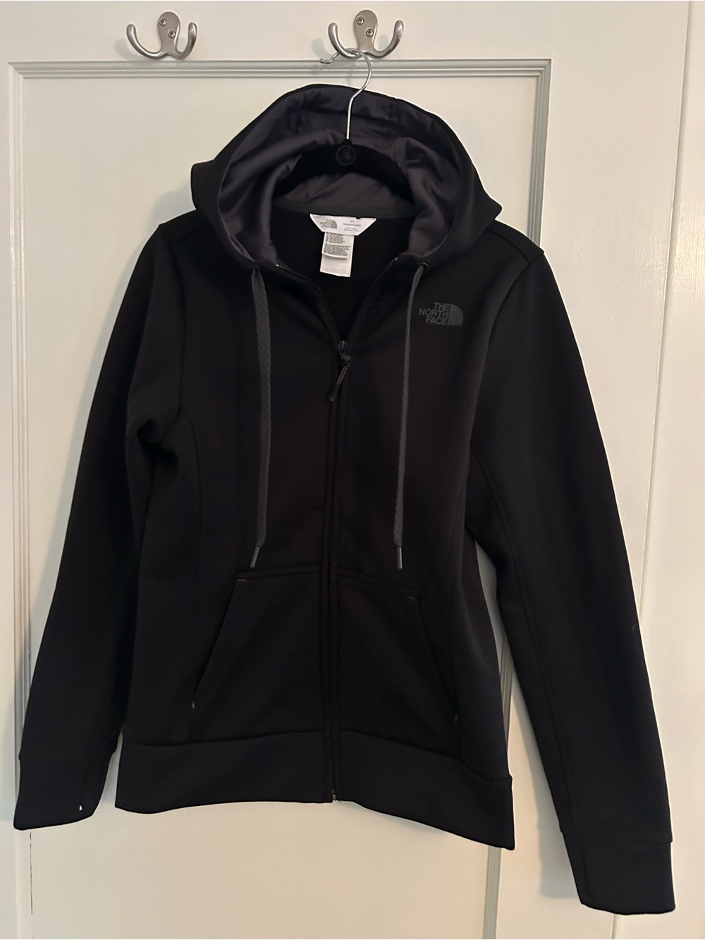 The North Face Women's Black Hooded Fleece Lined Full Zip Jacket SZ SP